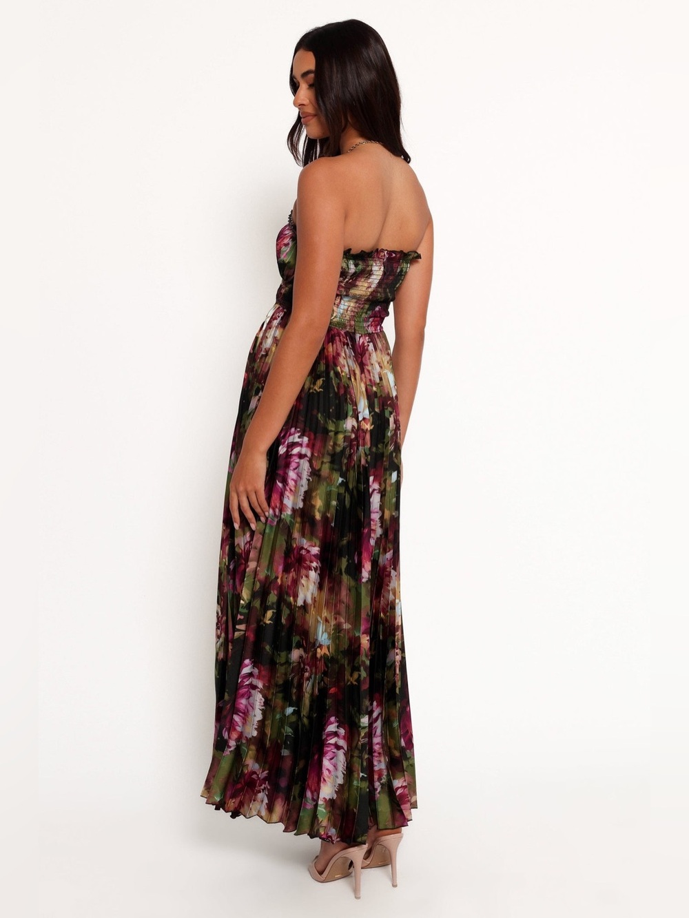 NWT Petal & Pup Angelique Pleated Strapless Maxi Dress Blurred Floral Sz Small - Picture 6 of 13